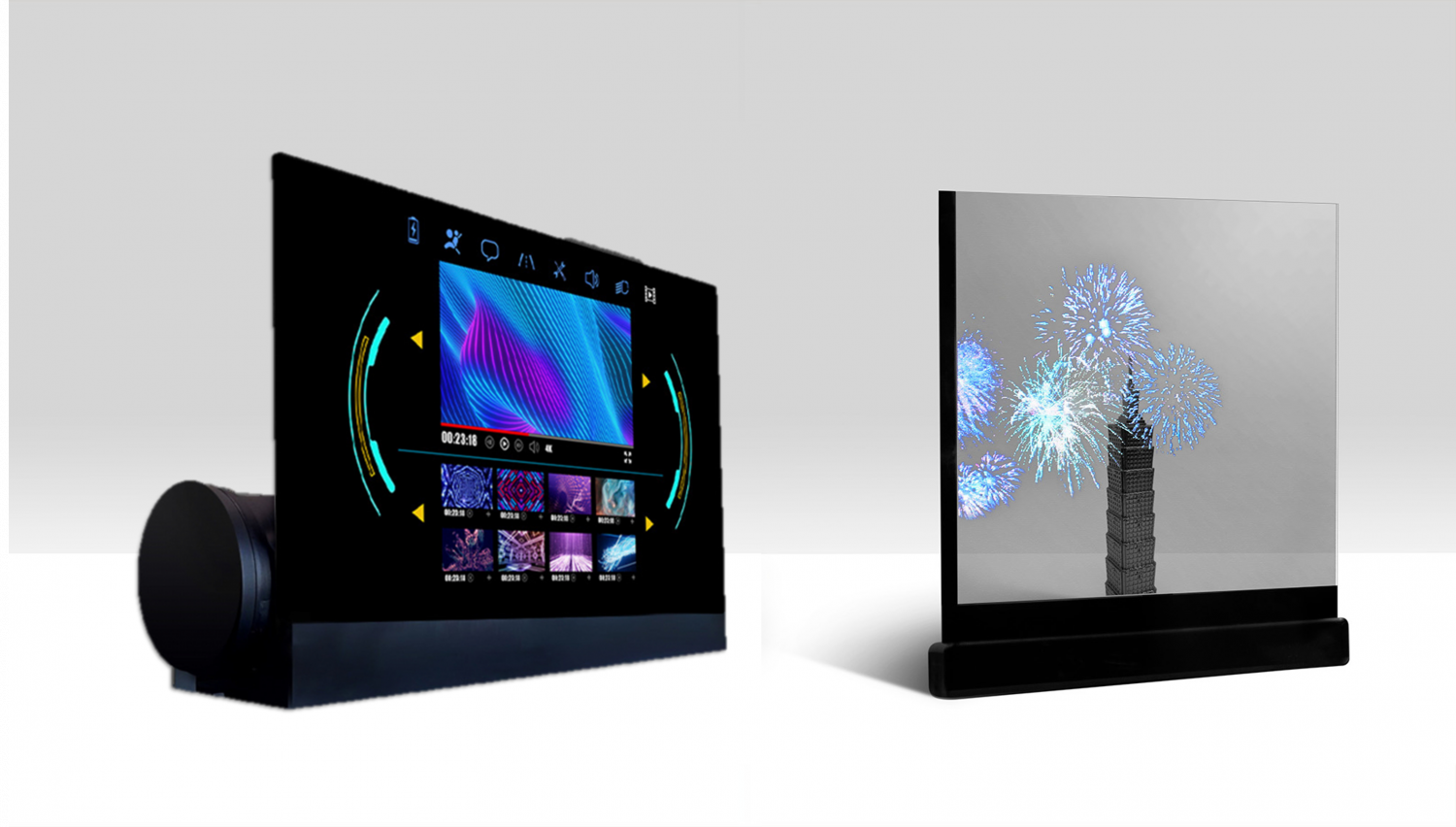 可捲式、折疊性、高透明